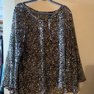 Torrid long sleeve sheer blouse